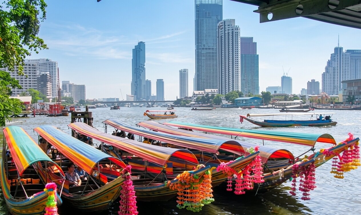 Jour 2 : Tour de Bangkok en voiture privée et bateau traditionnel sur les canaux.